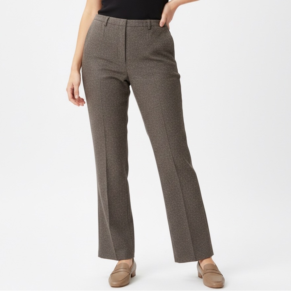 Pendleton Wool Blend Dress Pants Women’s M 6/8 Brown Tweed USA Made Straight Leg